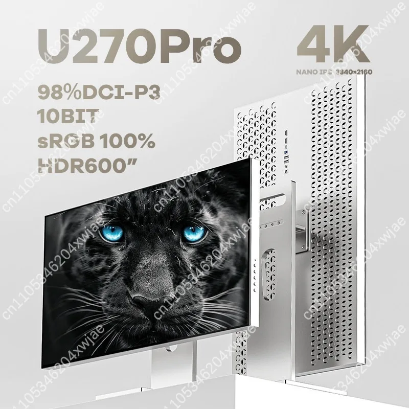 27 Inches 4K Ultra HD Monitor Glossy IPS Panel USB-C Connectivity Modern Aluminum Design for Home Office and Creative Work