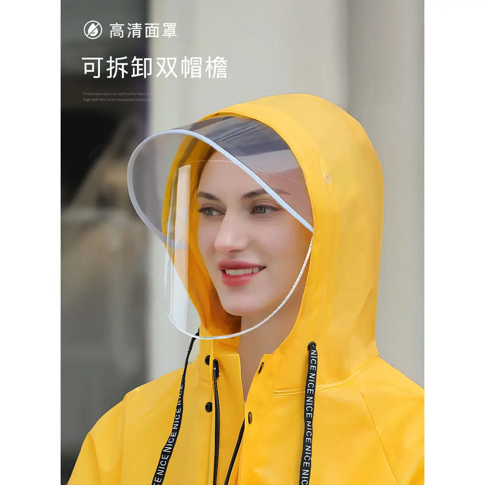 Fishing Hiking Electric Bicycle Adult Raincoat Women\'s Zipper Men\'s Women\'s Single Long Full body Riding Storm proof Raincoat