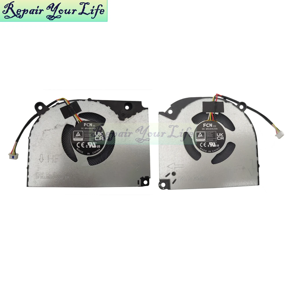 Laptop CPU GPU Fan For Colorful X17 X15 AT  X17AT 2023 Notebook Cooling Fans FQ9P DFSCL12E064864 DFSCL12E06486S DFSCL12E16486S