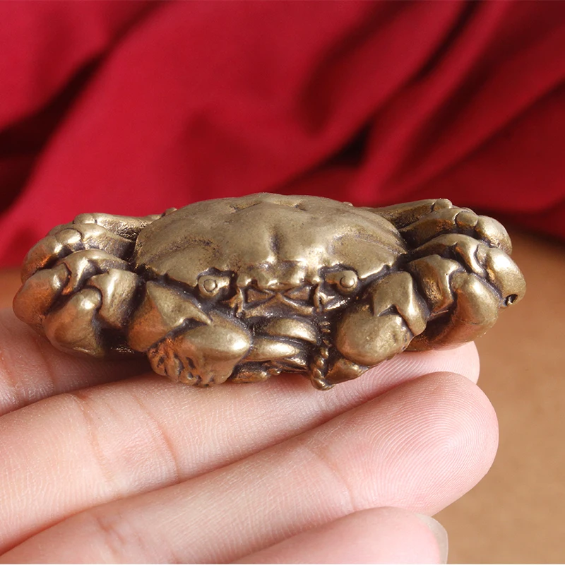 

Creative Solid Pure Copper Wealth Attracting Crab Tabletop Tea Pet Ornament