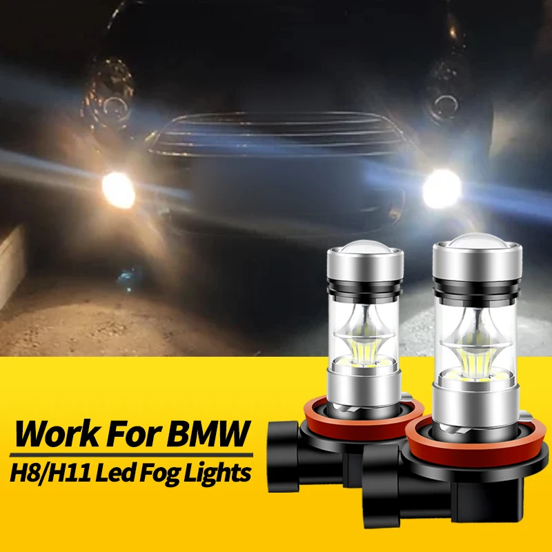 

2 шт. H8 H11 100 Вт белые светодиодные противотуманные фары Canbus для BMW 2-Series Convertible F23 Coupe F22 Gran Tourer F46 автомобильные аксессуары