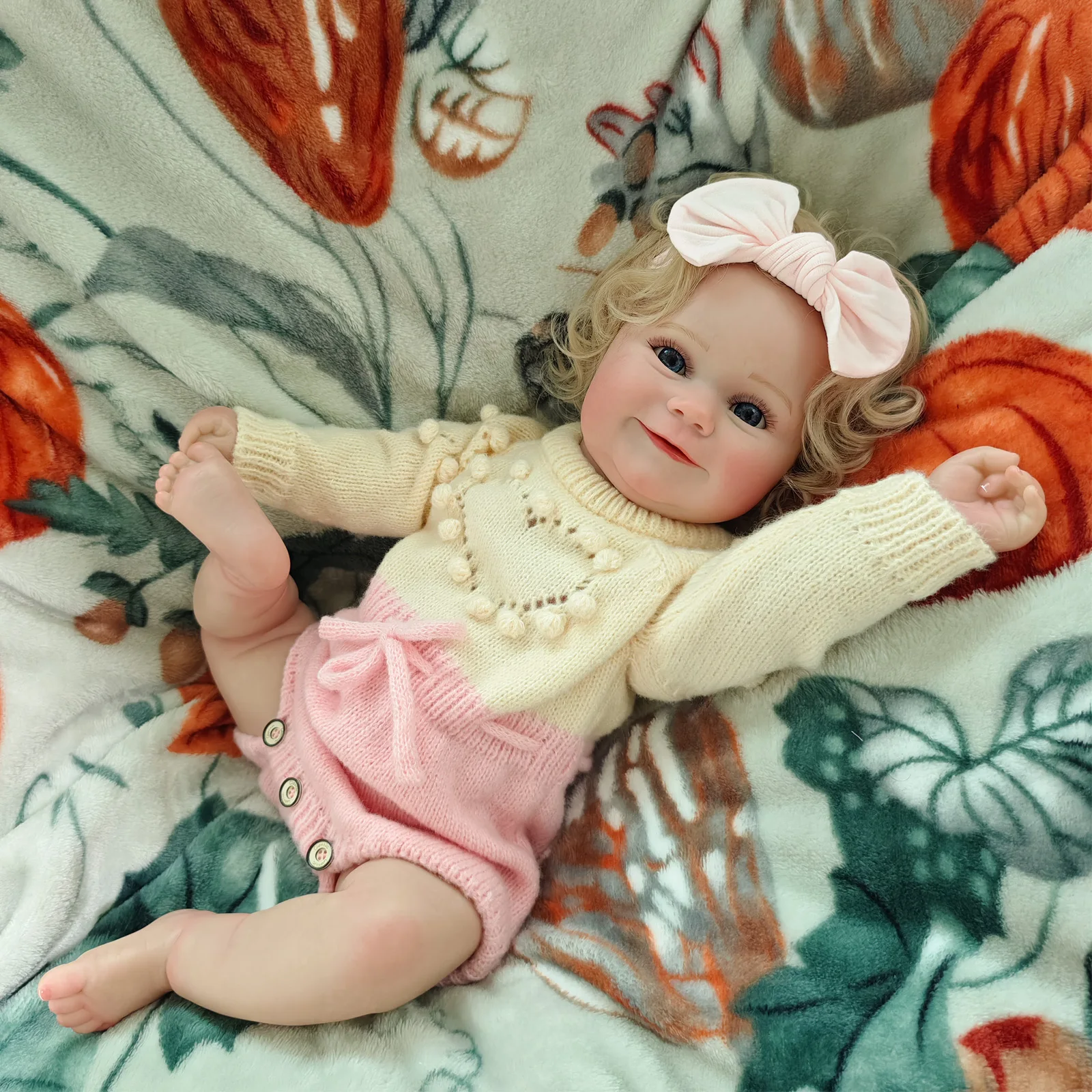 

20 Inch/50cm Lifelike Reborn Baby Girl Doll Full Body Silicone Vinyl 3D Painted Visible Veins Birthday Gift/Christmas Gift
