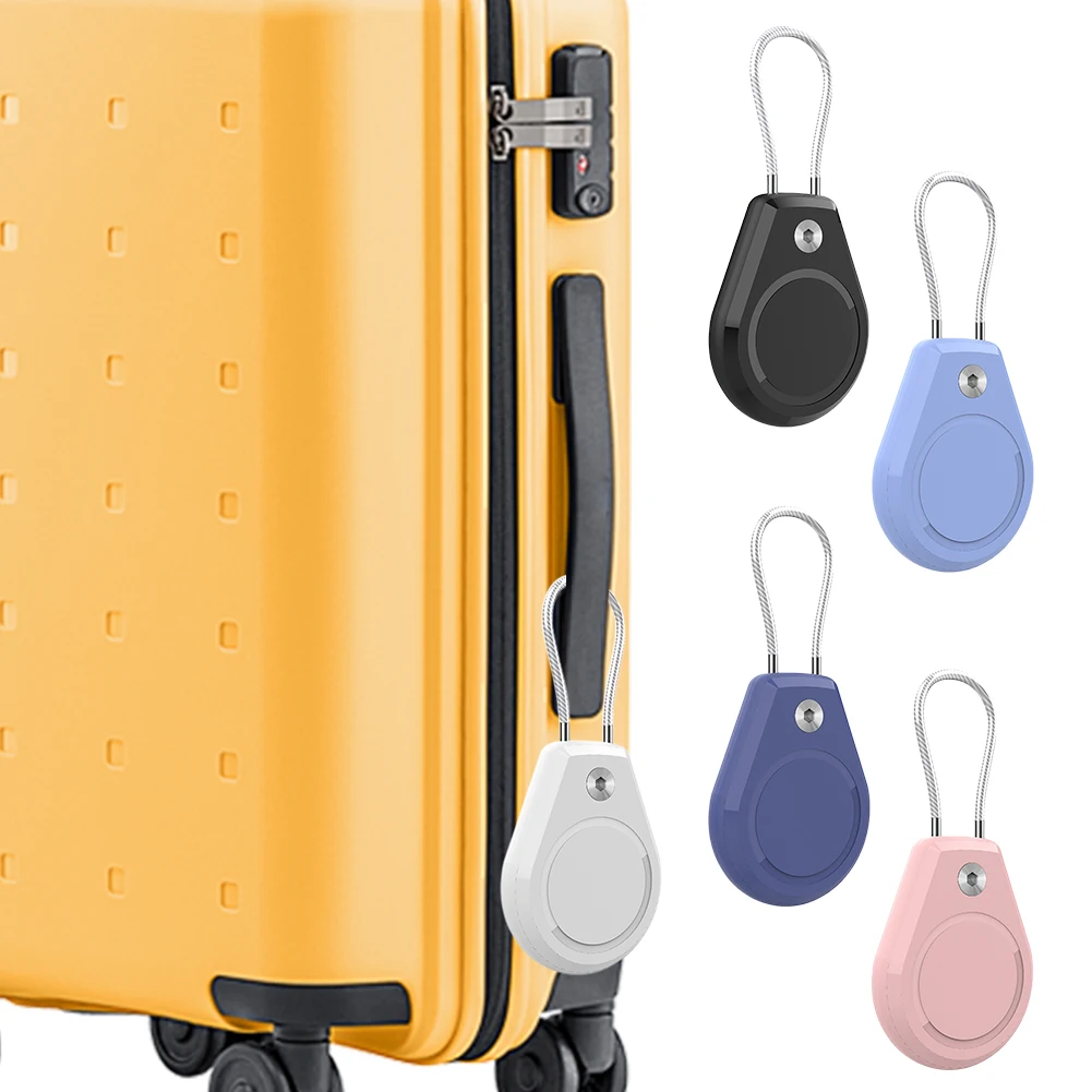 

For Apple AirTag Secure Holder with Wire Cable Lock Case Keychain Key Ring Key Chain Waterproof for Keys Luggage Pets & More