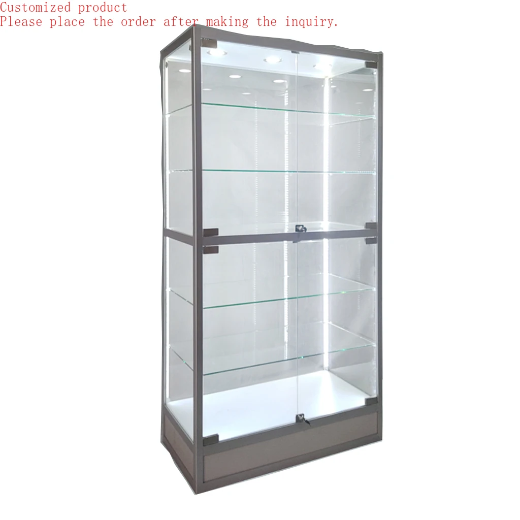 Desain furnitur toko aksesoris ponsel kelas atas, etalase kaca untuk pajangan toko ponsel