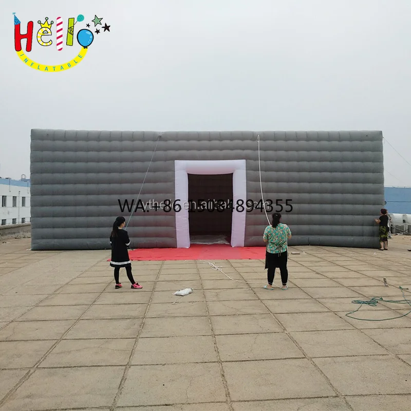 LED Light Thermal Transfer Printing Electric Air Pump Inflatable Cube Tent for Party Event Nightclub Club