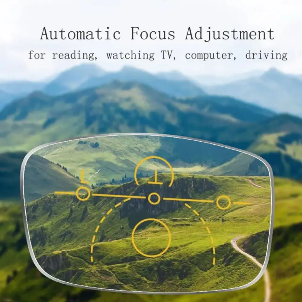 PC Reading Glasses Strength: 1.0~4.0x Black+Blue Rimless Eyeglasses Diamond-cut Bifocal Rectangle Blue Light Blocking Glasses