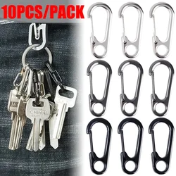 5/10Pcs Mini Carabiner Keychain D-Ring Key Chain Spring Clips Aluminium Alloy Hang Buckle Survival Outdoor Camping Keyring Tool