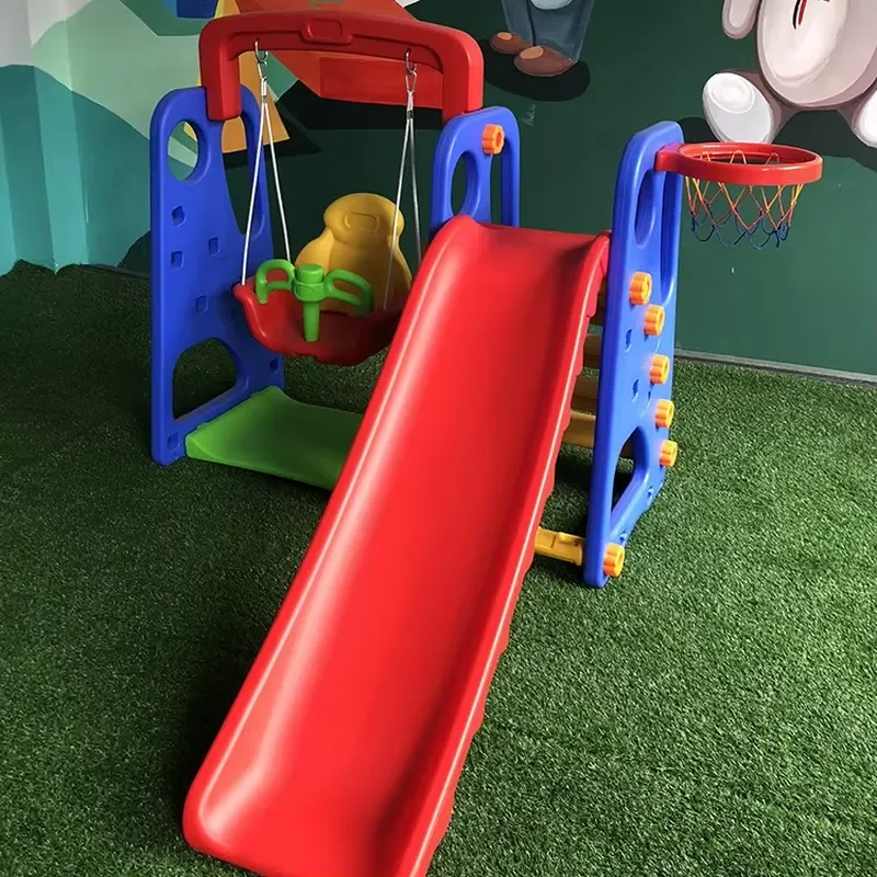 the indoor area of the plastic swing slide  older children and children is on sale,