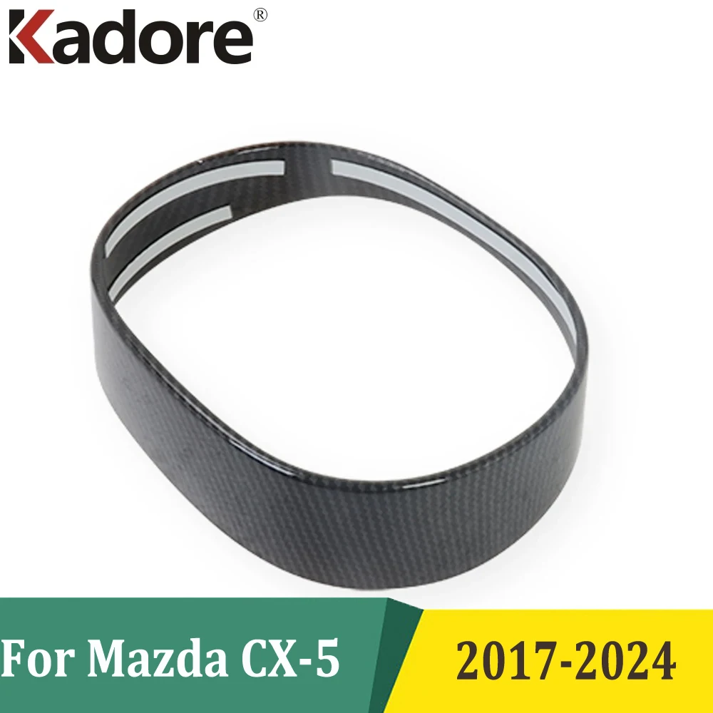 For Mazda CX-5 CX5 CX8 KF 2017-2022 2023 2024 Car Logo Frame Circle Trim Emblem Decors Cover Front Sticker Exterior Accessories