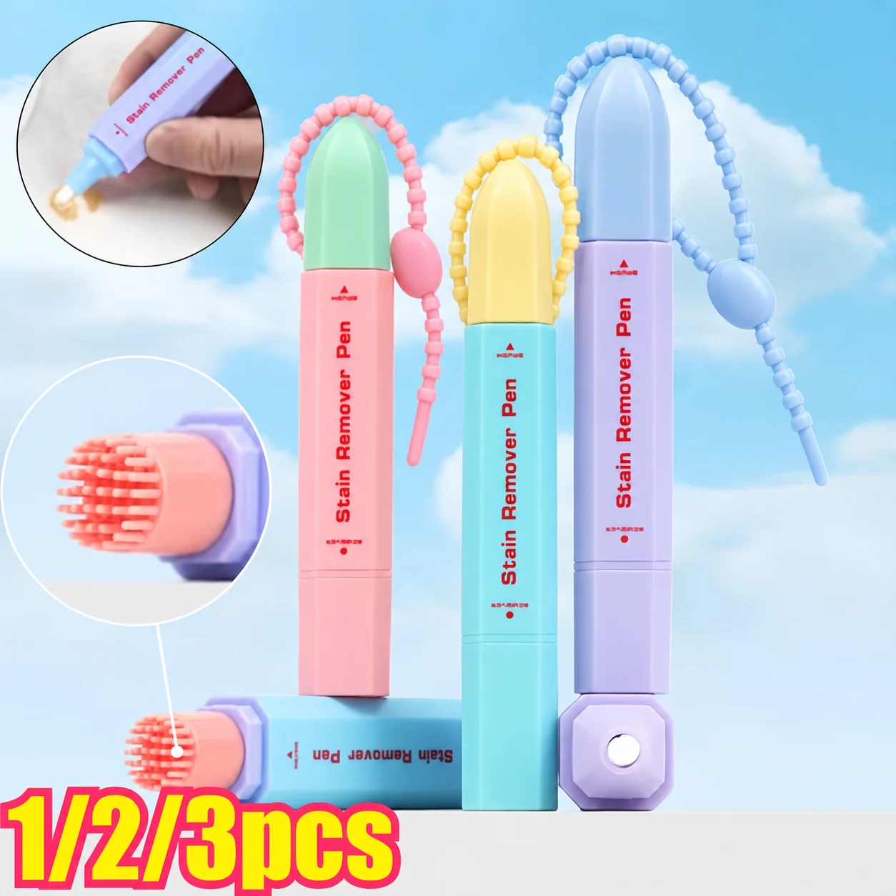 Clothes Stain Remover Pen Strong Portable Waterless Solution Removes Coffee Food Wine Stains Small for Travels Trainers Handbag
