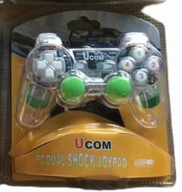 Controlador de consola de juegos con tira de luz transparente, Gamepad con vibración, interfaz USB, mango de juego, nueva moda, 2025