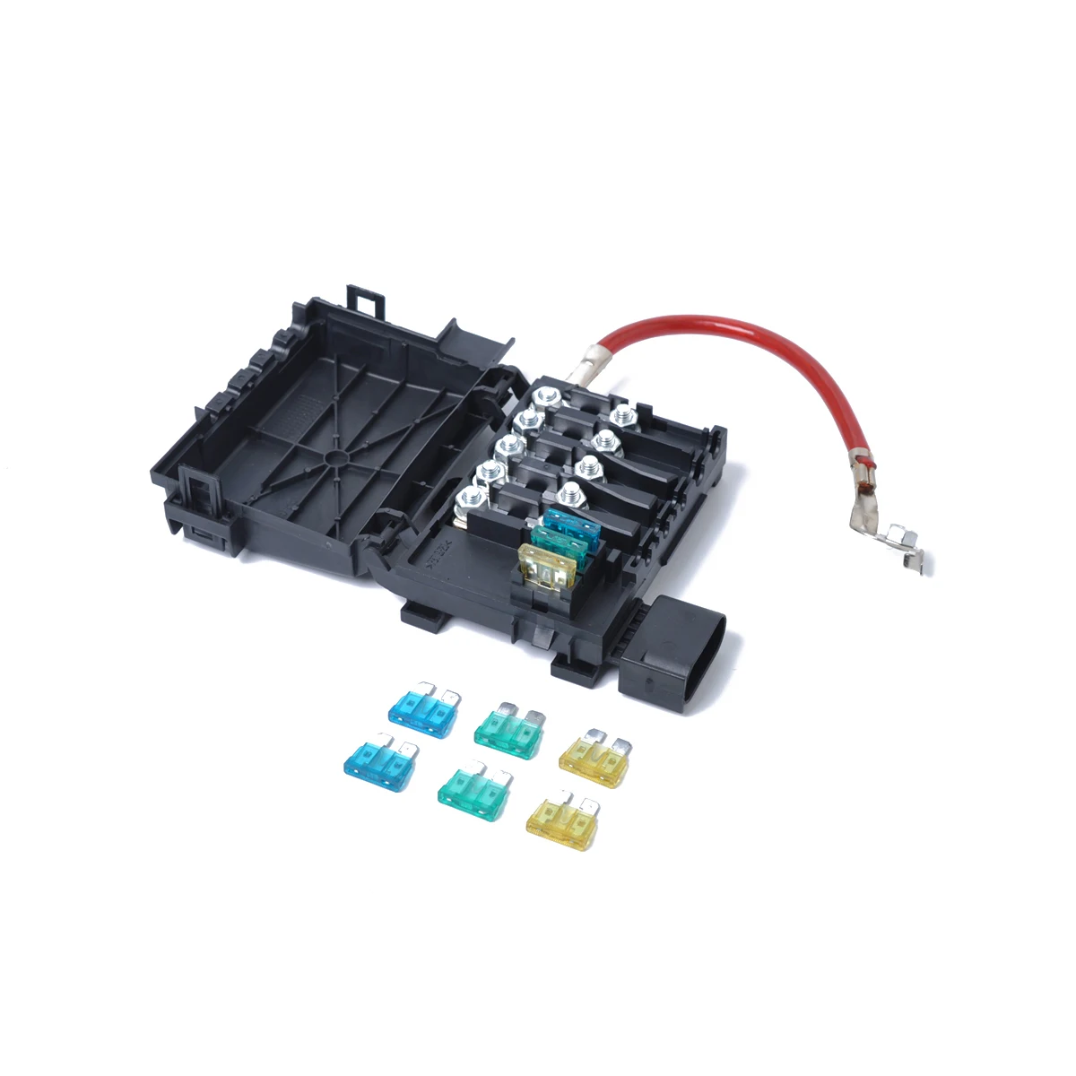 

3-Pin 5-Way 32V Car Fuse Box Black For 1999-2004 2002-2010 Beetle Auto Terminal Relay Box Horn