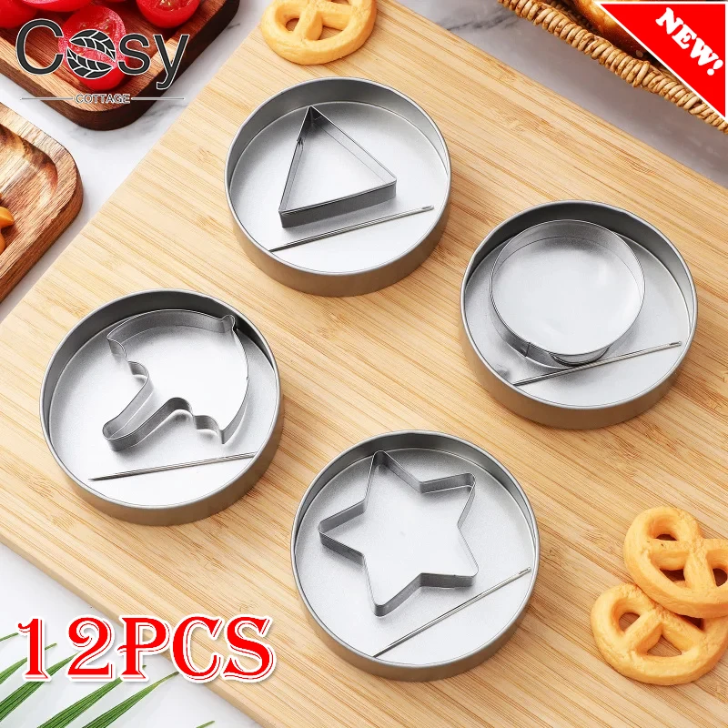 12 Uds. Serie de juegos de dulces de azúcar coreanos Dalgona caramelo galleta paraguas estrella triángulo molde de azúcar caramelo para hornear postres herramientas