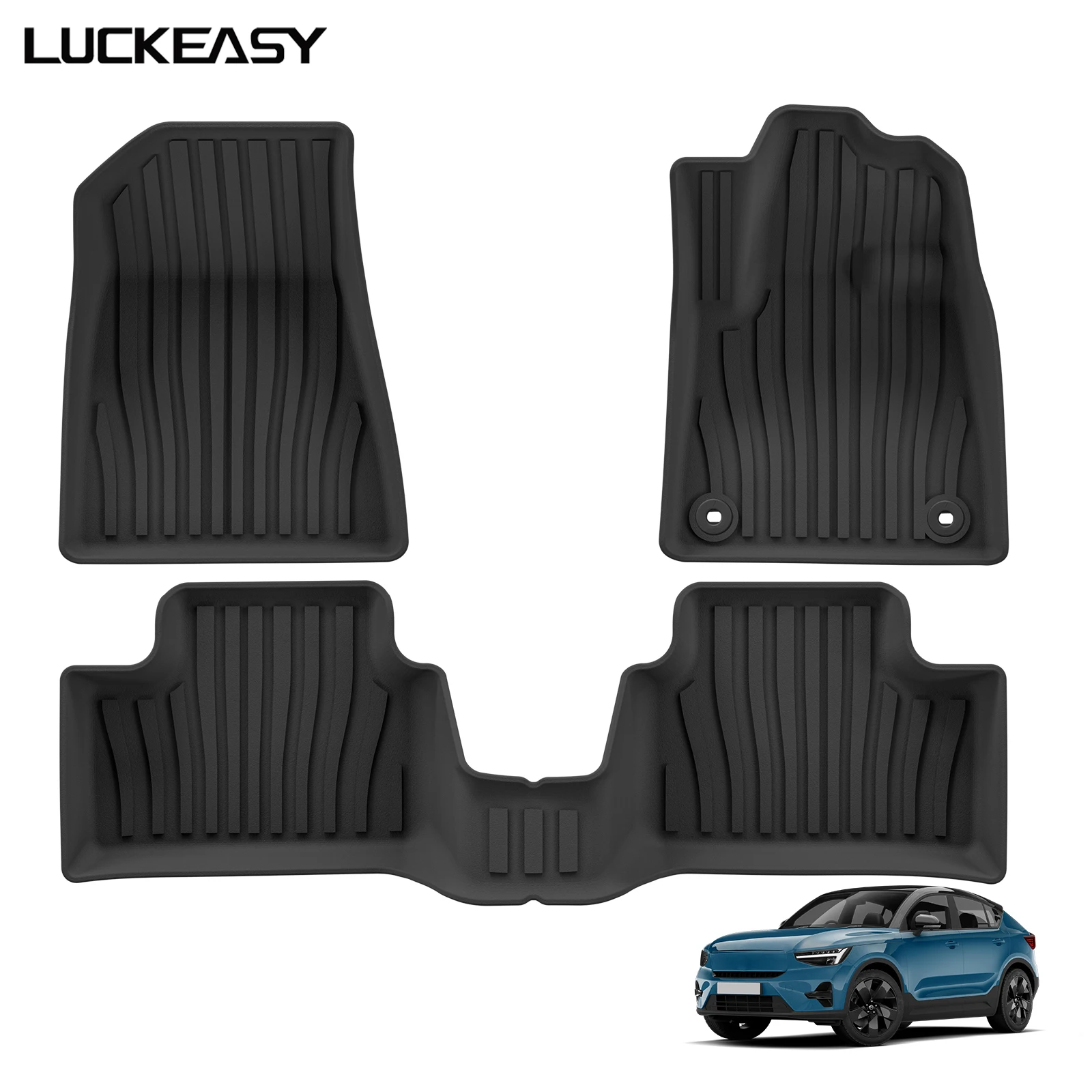 

Right Drive for Volvo EC40 EV 2024-2026 Floor Mats Foot Pad Cargo Liner Trunk Pad TPE 3D Foot Mat Car Interior Accessories