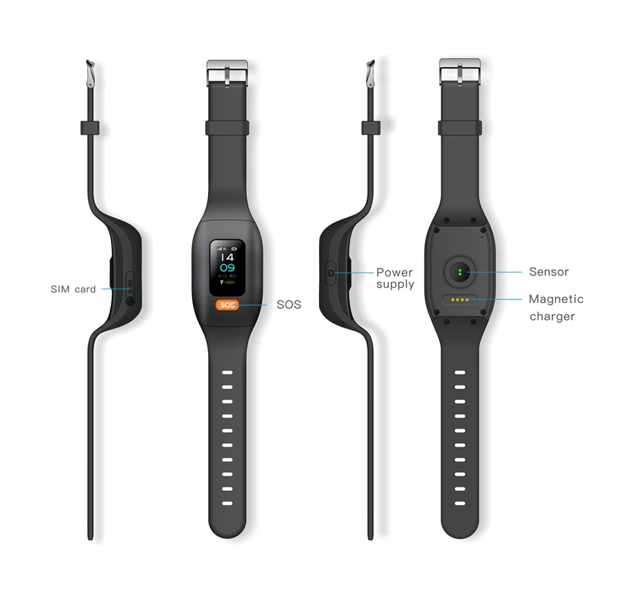 TJXL-Wonlex 2021 Smartwatch GPS Tracker Smart Watch Blood Pressure Heart Rate Monitor SOS Elderly Watch GPS