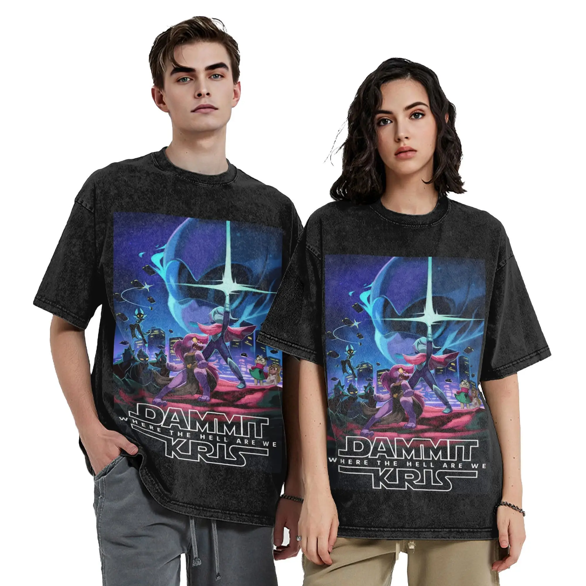 Vintage Deltarune Chapter 3 Video Games Merch T Shirt for Men Women  Cotton Washed Tee Shirt Clothing