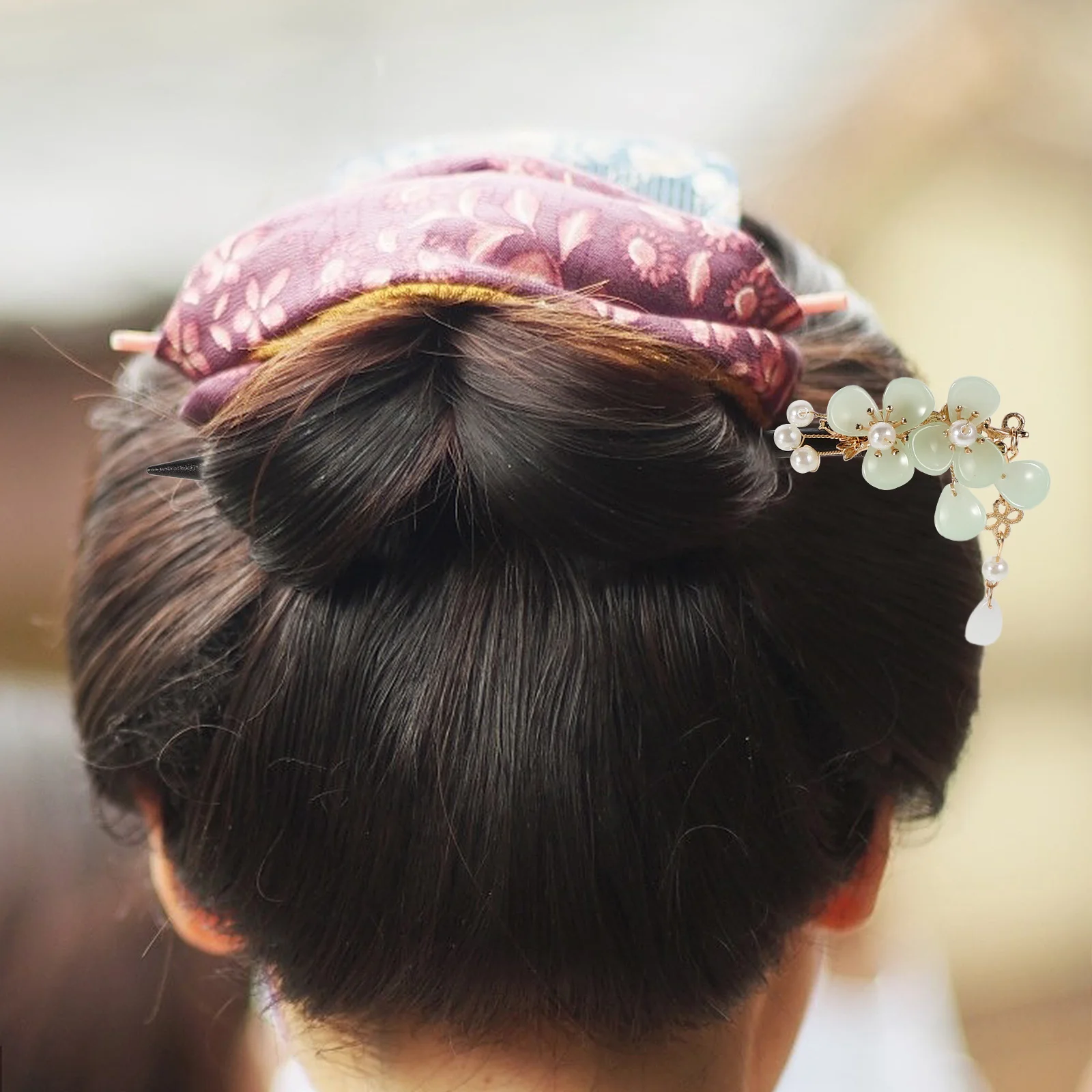 

4Pcs Tassel Hair Stick Vintage Wooden Retro Hairpin Decorative Hair Accessories for Hanfu Traditional Chinese Style Hairpins