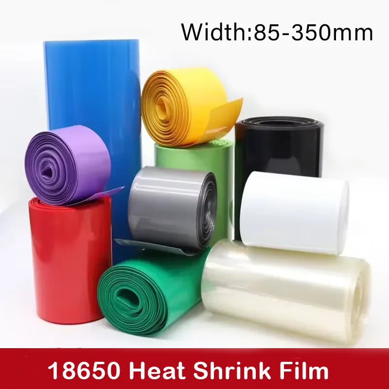 

1M Lipo Battery PVC Heat Shrink Tube Film Sleeves Pack 18650 Width 85mm ~ 350mm Insulated Film Wrap lithium Case Cable Sleeve