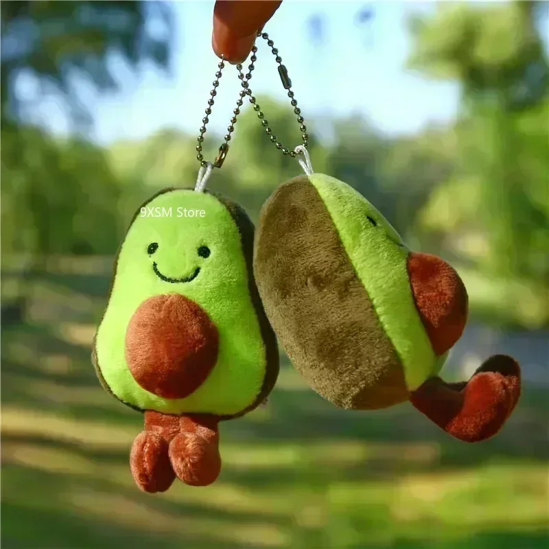 12cm Cute Avocado Plush Toy Kawaii Avocado Plush Keychain Cartoon Avocado Fruit Stuffed Doll Backpack Pendant Kids Birthday Gift