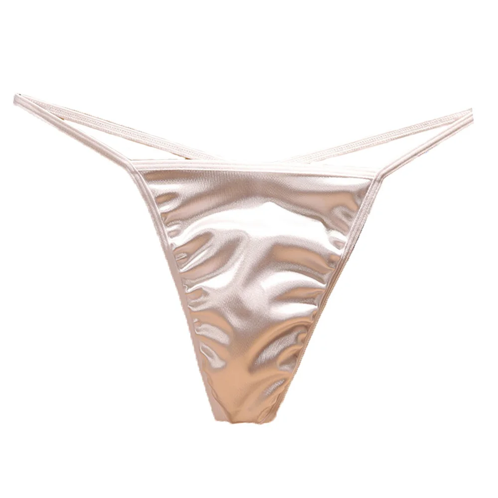 

Seamless Large Size Low Rise Satin Thongs G Strings Men's Panties Sexy Briefs