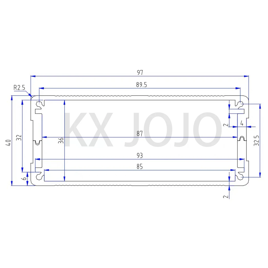 Aluminum Enclosure 97*40*90/100/120/150mm Split Case PCB DIY Instrument Electronic Project Protective Cover Box