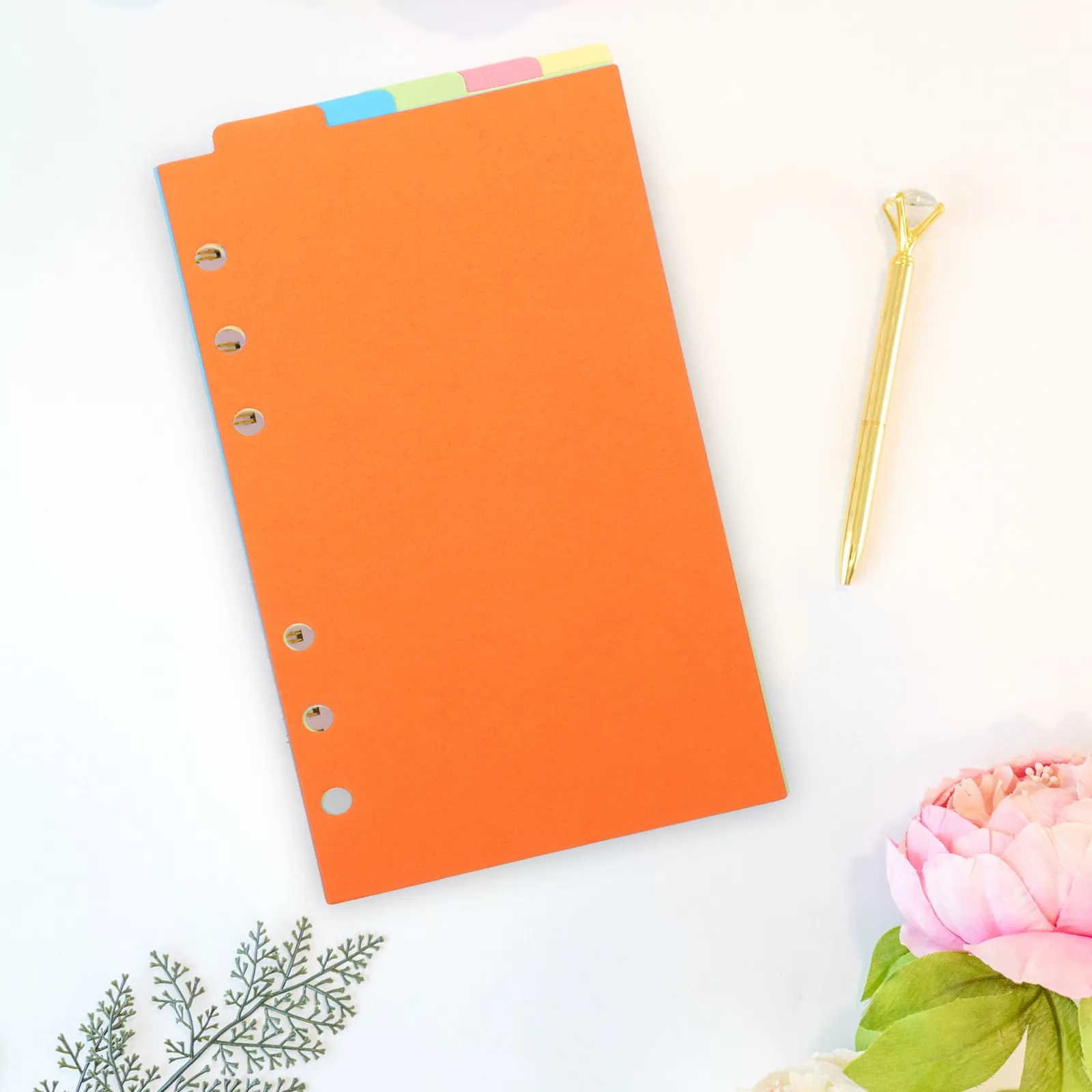 

6Sets School Binder Divider Index Cards Colorful Refill Paper Thick Impurity-Free Punched Loose-Leaf for Note Taking Planning