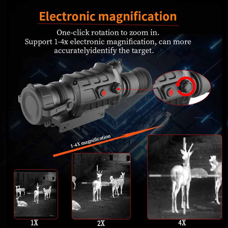 TS450 Monocular Scope Thermal Imager Outdoor Observation Wild Boar Thermal Imaging Riflescope for Hunting