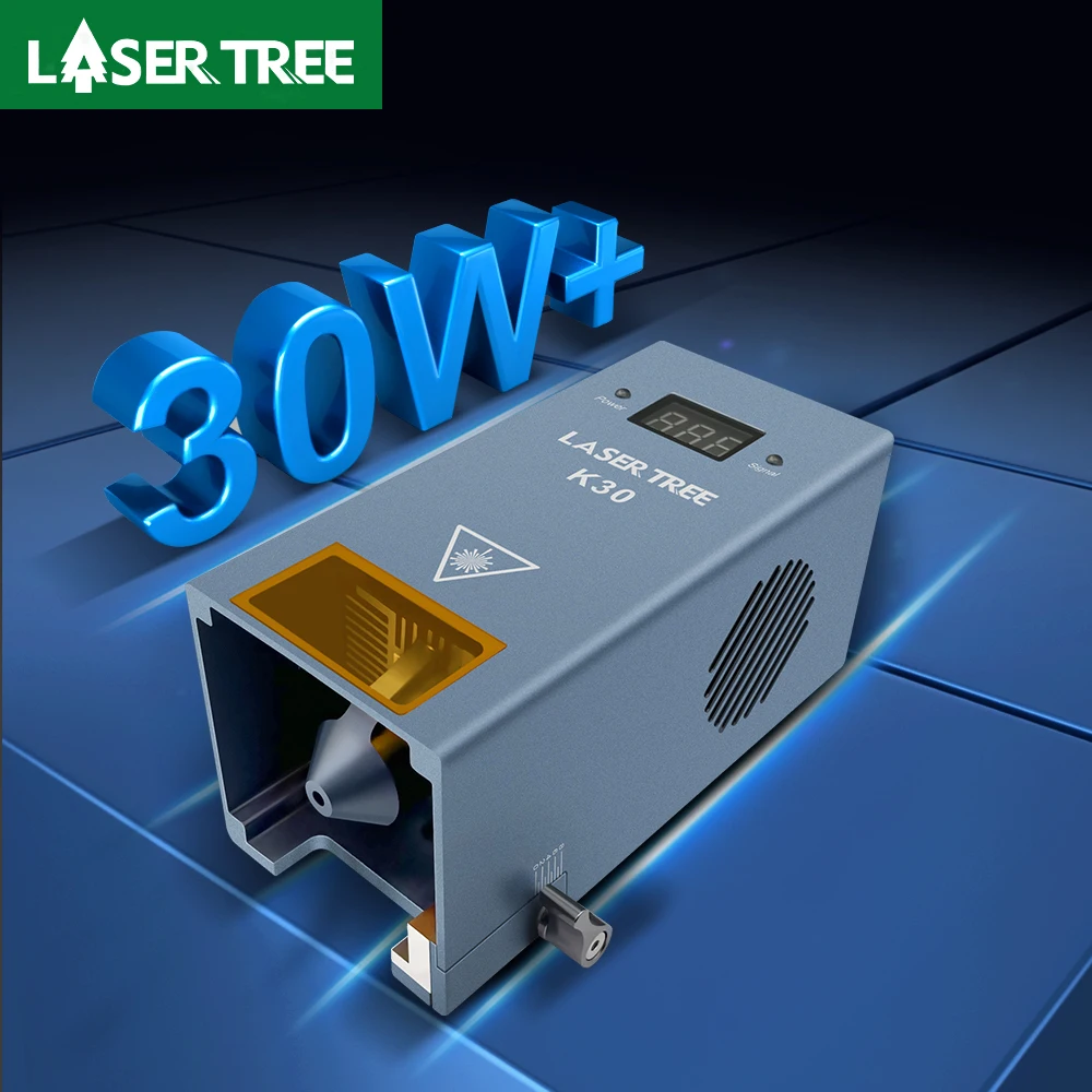 LASER TREE 30W Optical Power Laser Module with Air Assist 6 Diodes Laser Heads for CNC Engraver Machine DIY Cutting Wood Tools