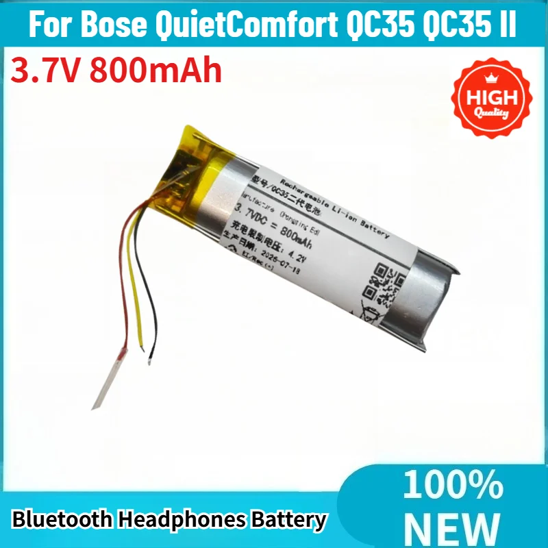 3.7V 800mAh Battery for Bose QuietComfort QC35 QC35 II Bluetooth Headphones High Quality Replacement Battery