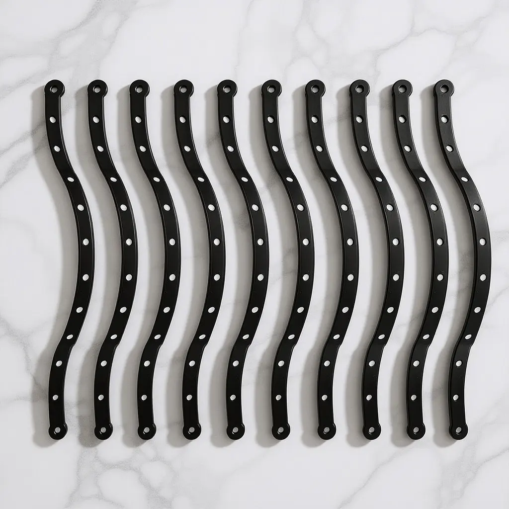 10Pcs Plastic Clothes Hanger Connector Strips Hanger Display Strips Classic Design Store Organization Long Strip Display