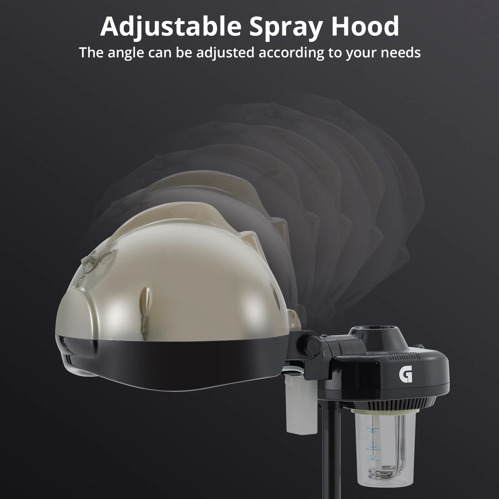 Professional Standing Hair Steamer for Deep Conditioning, Hooded Steam Cap for Hydration, Dry Hair Treatment, Hairdressing Care