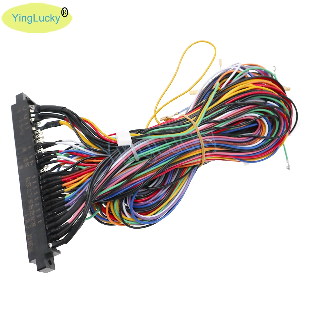Jamma 28-Pin Harness with 5 and 6 Action Button Wires for Arcade Games Sanwa Joysticks Arcade Game Cabinets / Pandora Boxes