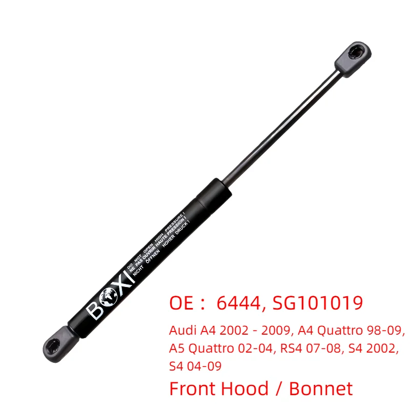 BOXI 1 pieza puntal de capó 6444, SG 101019   para Audi A4 2002 - 2009, A4 Quattro 98-09, A5 Quattro 02-04, RS4 07-08, S4 2002, S4 04-09