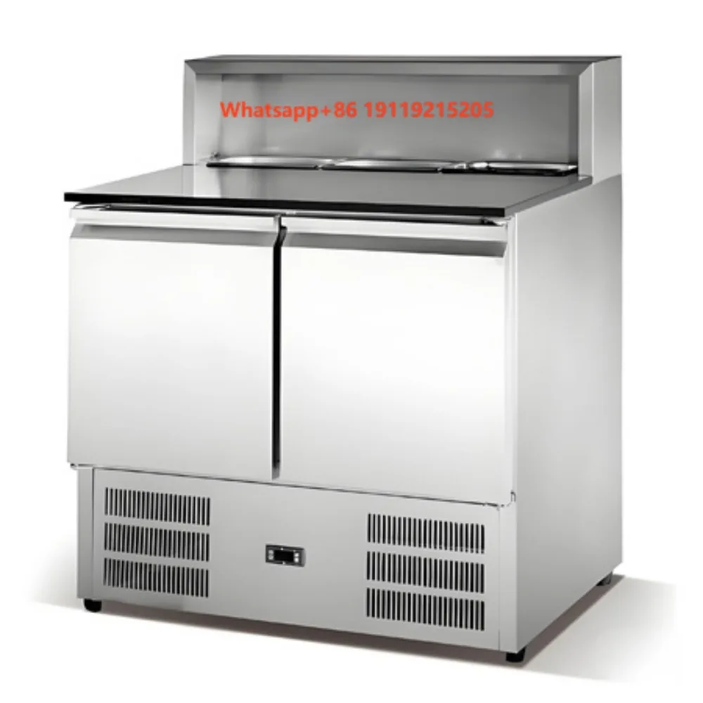 Commercial Salad Cold Table Counter Salad bar Pizza Sandwich Prep Table Refrigerator Salad Display Refrigerator for Restaurant