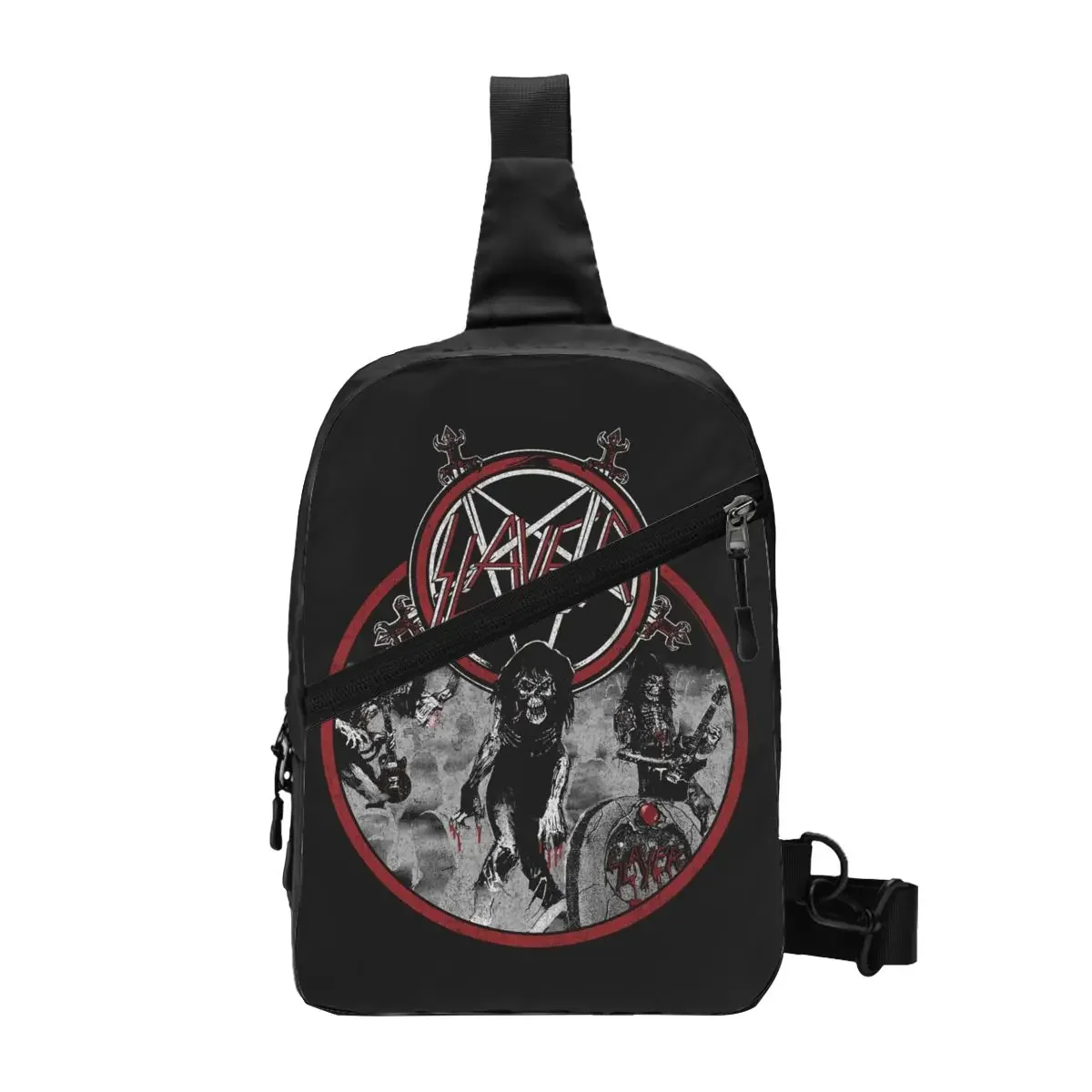 

Custom Cool Thrash Band Slayers Sling Bags for Cycling Camping Men Crossbody Chest Backpack Shoulder Daypack