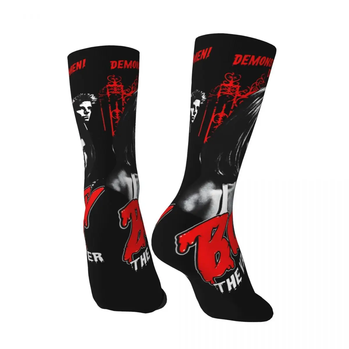 Happy Funny Men's compression Socks Impressive Vintage Harajuku Buffy the Vampire Slayer Hip Hop Novelty Pattern Crew Crazy