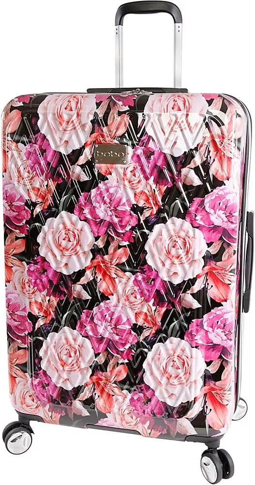 

Women's Luggage Marie 29' Hardside Check in Spinner, Telescoping Handles, Black Floral Print, One Size