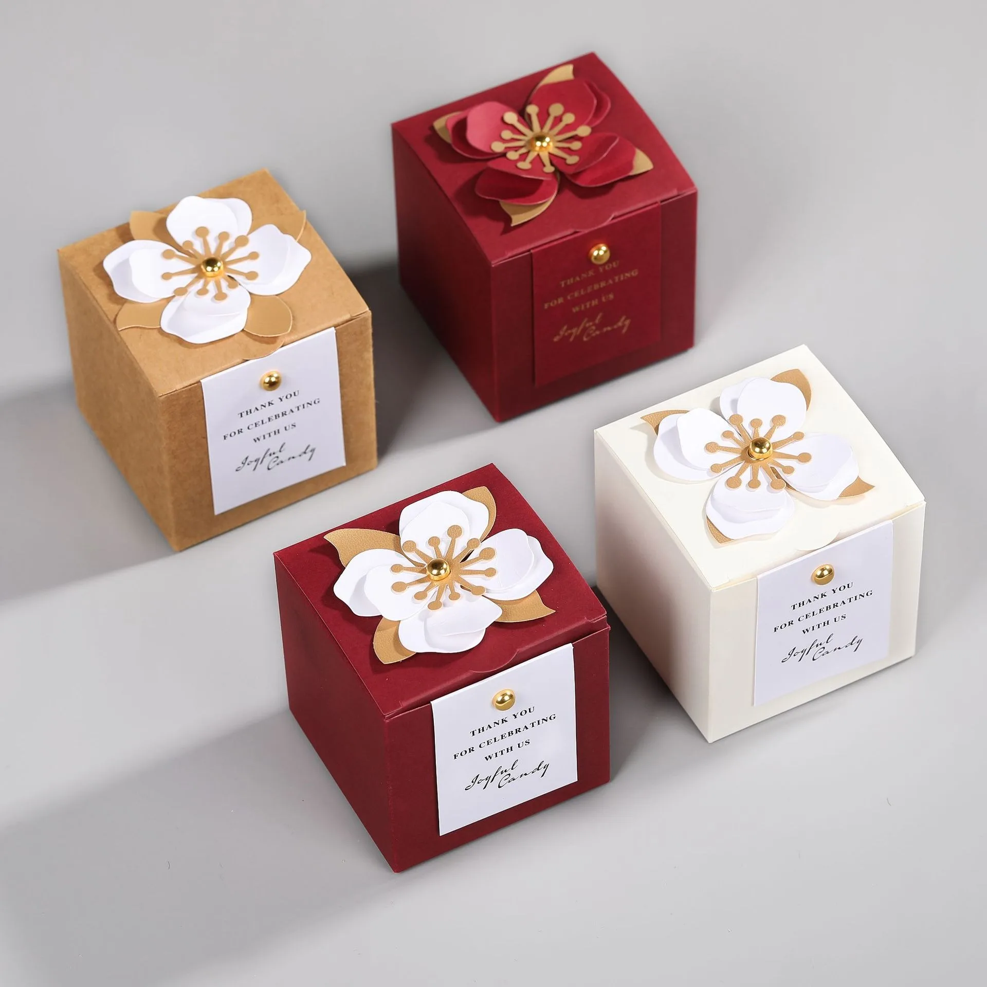 

20/50pcs Luxury Creative Flower Wedding Gift Boxes for Guests Candy Packing Thank You Candy Box Party Anniversary Birthday Decor