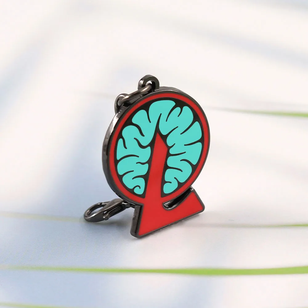 Lobotomy Corporation Logo Schlüsselanhänger, Spielzubehör, Kreativer Roter Buchstabe L, Gehirn-Schlüsselring, Metall-Abzeichen, Schmuckgeschenk für Fans – Detail 8