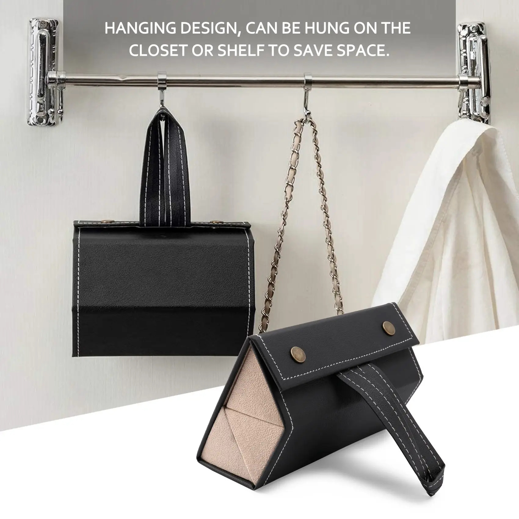 Fits for Sunglasses Organizer 3 Slots Travel Glasses Case Multiple Pairs Eyeglasses Storage Box Hanging Eyewear Holder