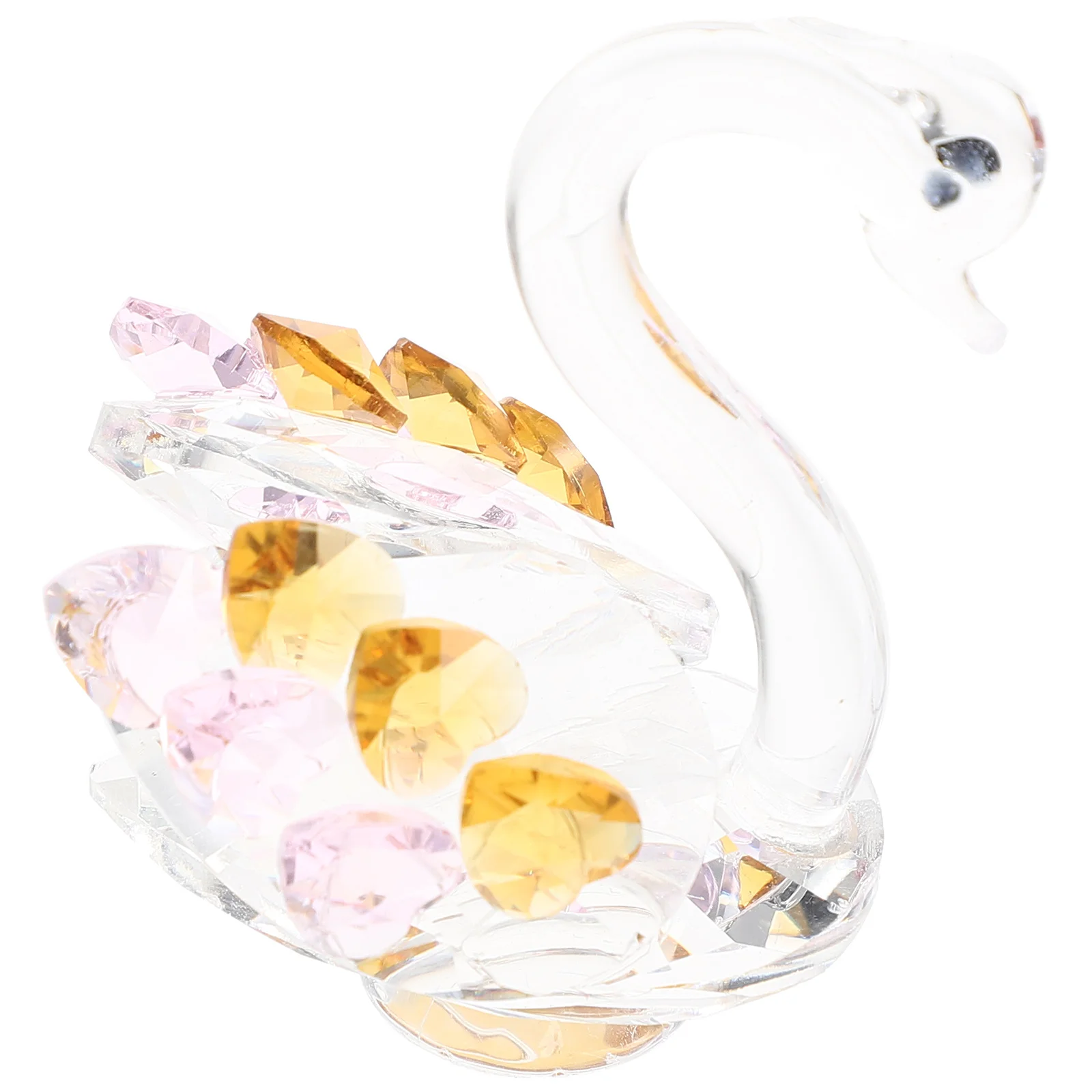 

Small Crystal Swan Decor Smooth Surface Swan Statue Bedroom Living Room Tabletop Decoration Wedding Couple Gift