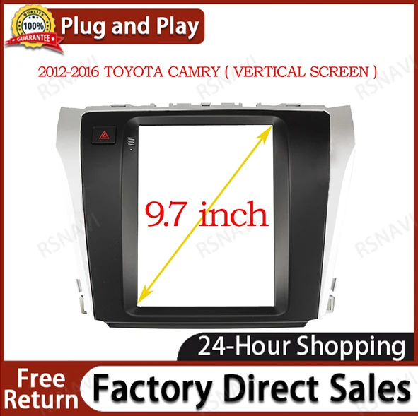 

2 din Frame For Car Radio to Toyota Camry 2012-2016 9.7 Inch Screen Car Multimedia Player Auto Radio Frame