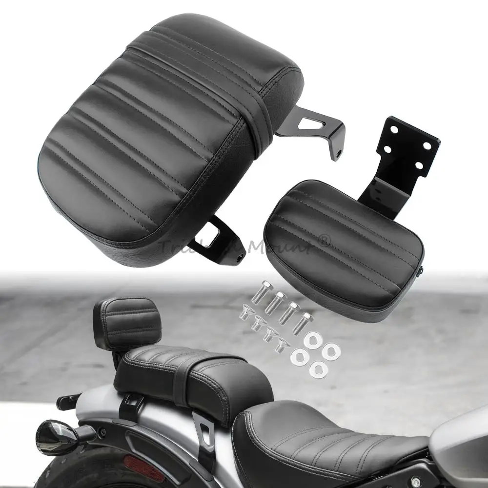 

Moto Passenger Seat Backrest Rear Passenger Seat w/ Backrest Kit Motorcycle Parts For Indian Scout Bobber Sixty Rogue 2018-2024