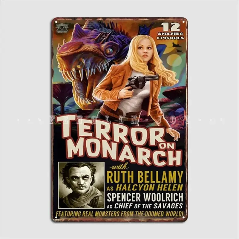 Outer Worlds Terror Of Monarch Metal Plaque Poster Club Bar Cave Customize Mural Painting Tin Sign Poster