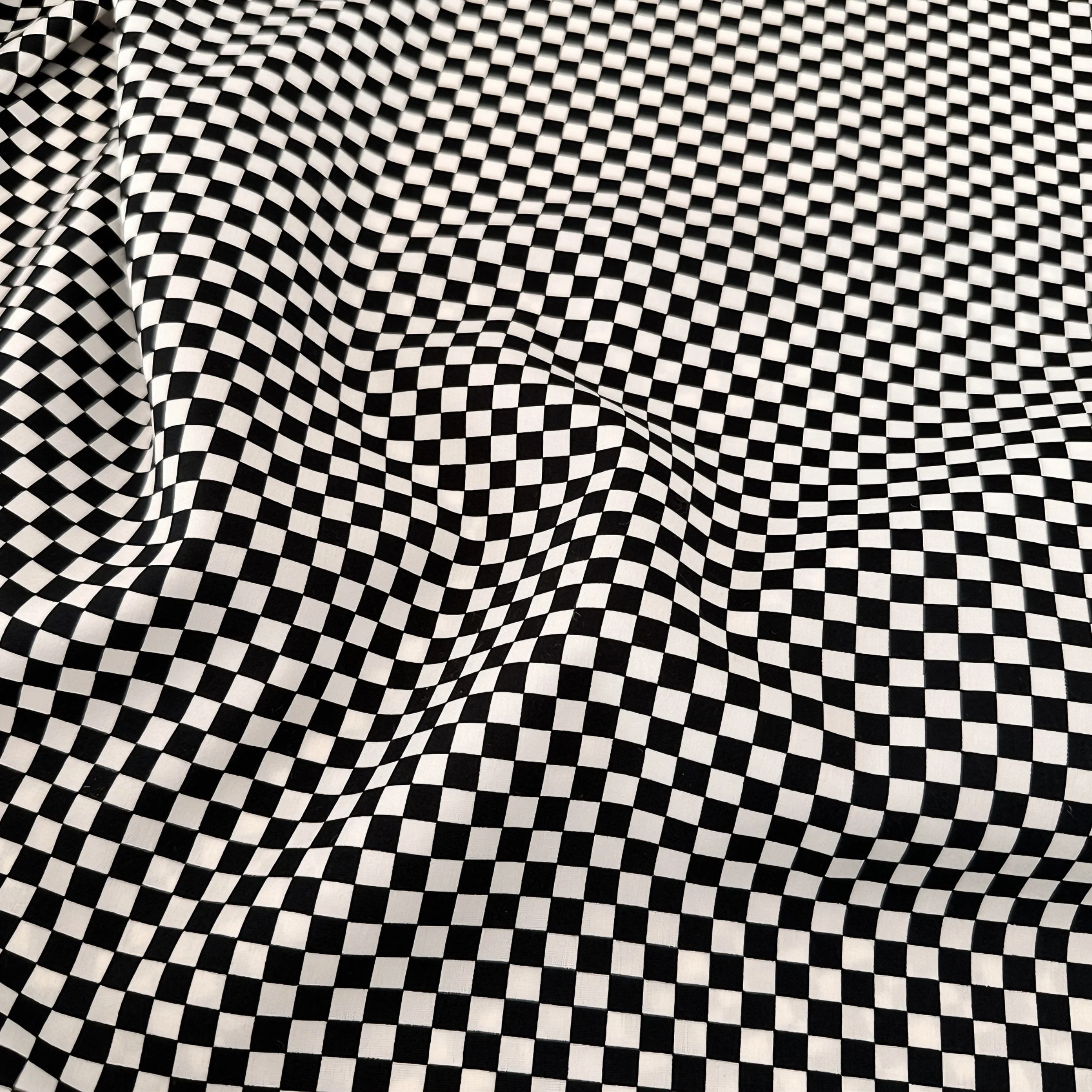 

Black Checkered Print Cotton Spandex Stretch Fine Twill Fabric for Apparel Home Decor Crafts Ideal for Dresses Shirts Curtains