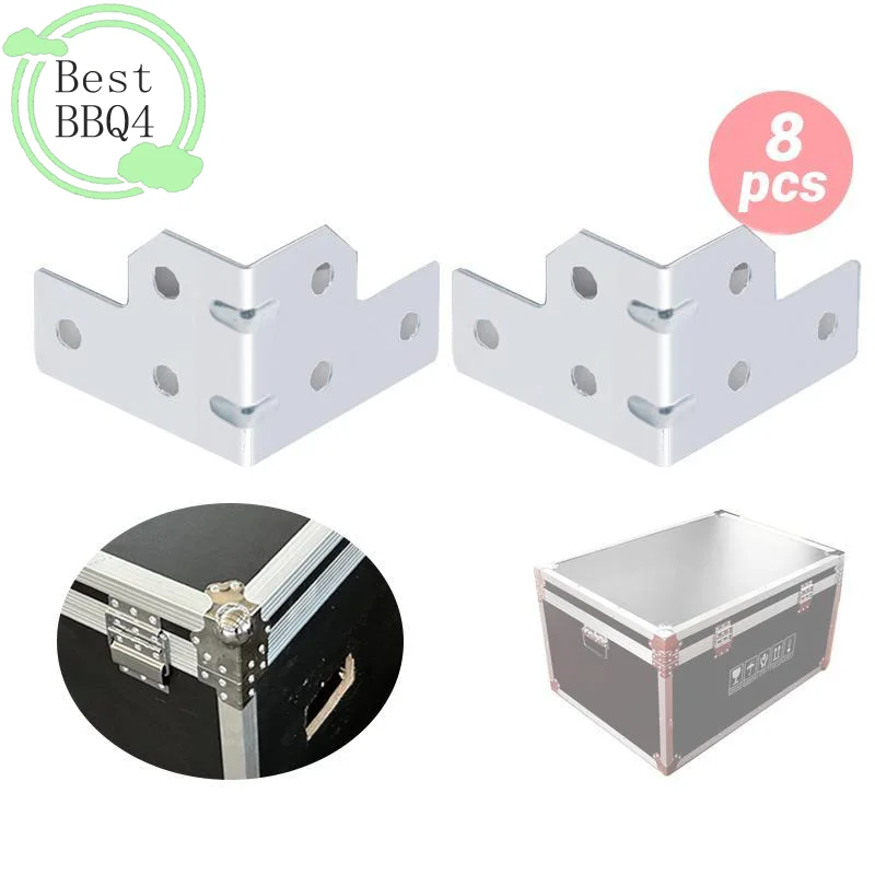 (BBQ4)4/8Pcs Angle Code Flight Case L Brace Tour Case Side Corner Protector 6 Hole Right Angle Code Angle Fixed Brackets