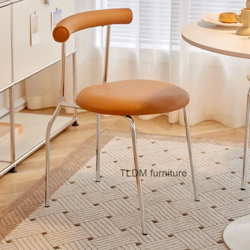Nordic Dining Chairs Modern Beautiful Metal Dining Chair Vintage Ergonomic Home Chaises Salle Manger Kitchen Furniture
