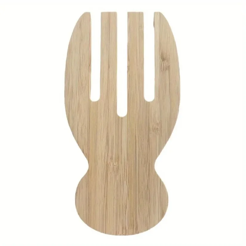 Natural Teak Wood Salad Spoon Handcrafted Non-Scratch Eco Friendly Stirring Tool for Soup Mixing Kitchen Cooking