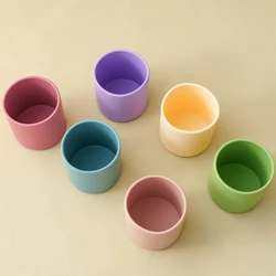 Color Kids 1PCS Baby Learning Drinking Cup Silicone Feeidng Liquid Cup Feed Gargle Mug Kids Training Water Cups Baby Accessories