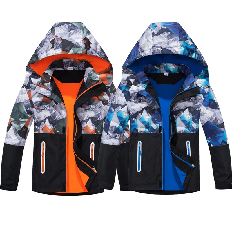 

New Spring Autumn Child Kid Baby Boys Girls Windproof Waterproof Jackets Outwear Toddler Sporty Camouflage Coats Double-deck